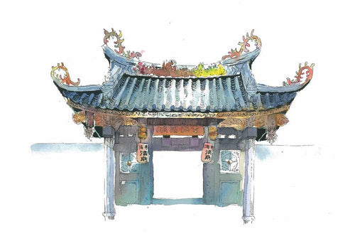 Chen Yi Xi Art Print -Yueh Hai Ching Temple.