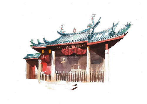 Chen Yi Xi Art Print -Thian Hock Keng Temple.